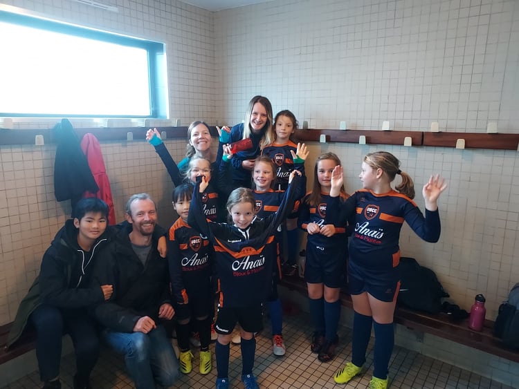 Nos U9F à la fin de leur plateau à Bouaye