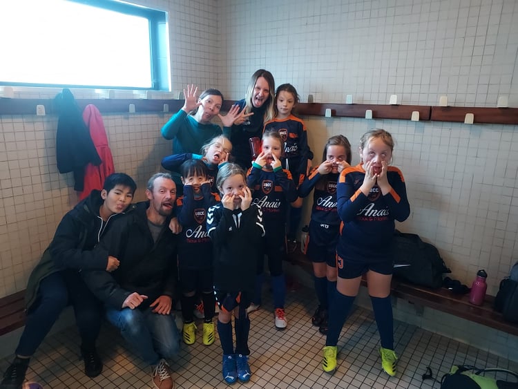 Nos U9F à la fin de leur plateau à Bouaye